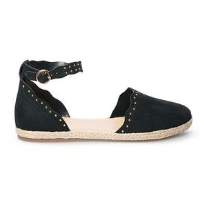 LC Lauren Conrad Espadrille style sandals black sz 8